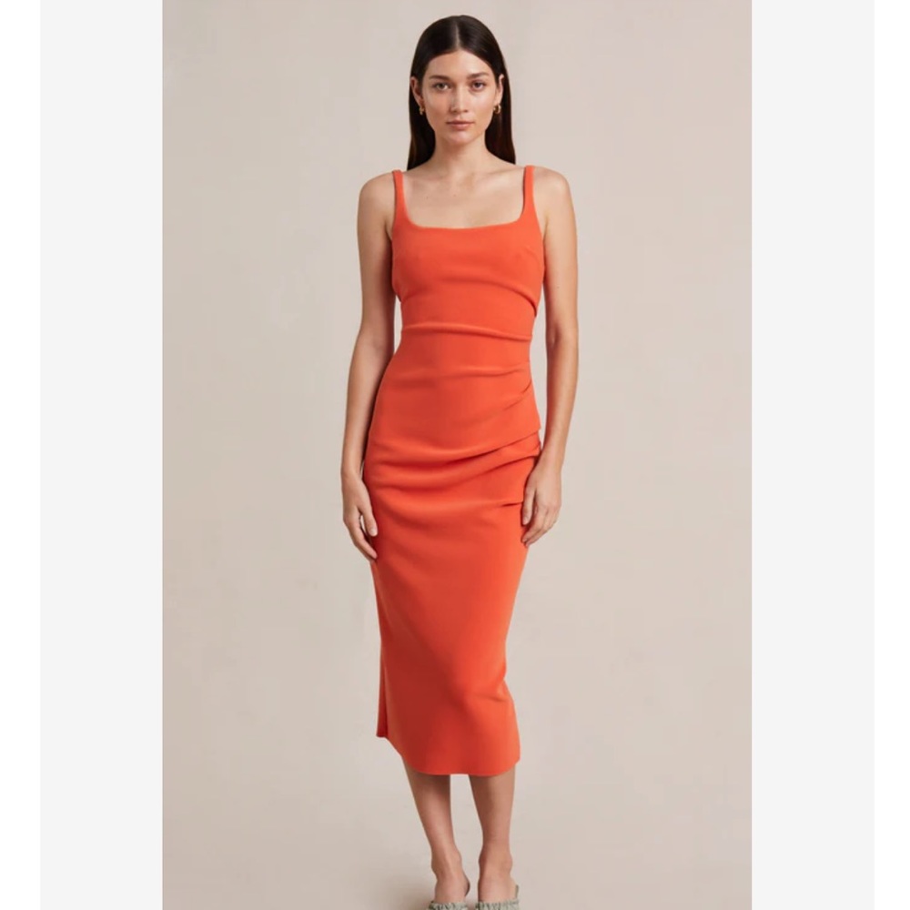 Bec + Bridge Elroy Tuck Midi Dress - Flame
